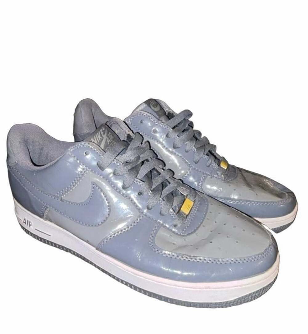 Nike Air Force 1 '07 LV8 Grey Patent Leather Sneakers